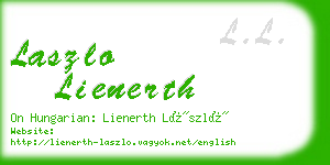 laszlo lienerth business card